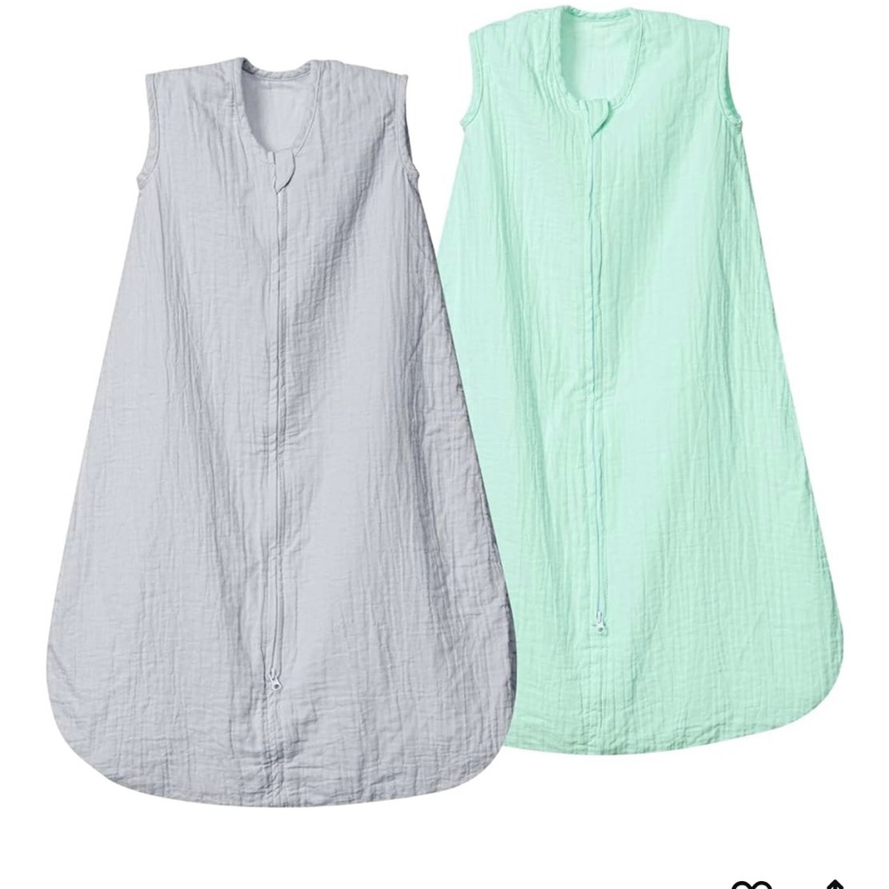 Sleeveless Gray and Mint Sleepwear Set